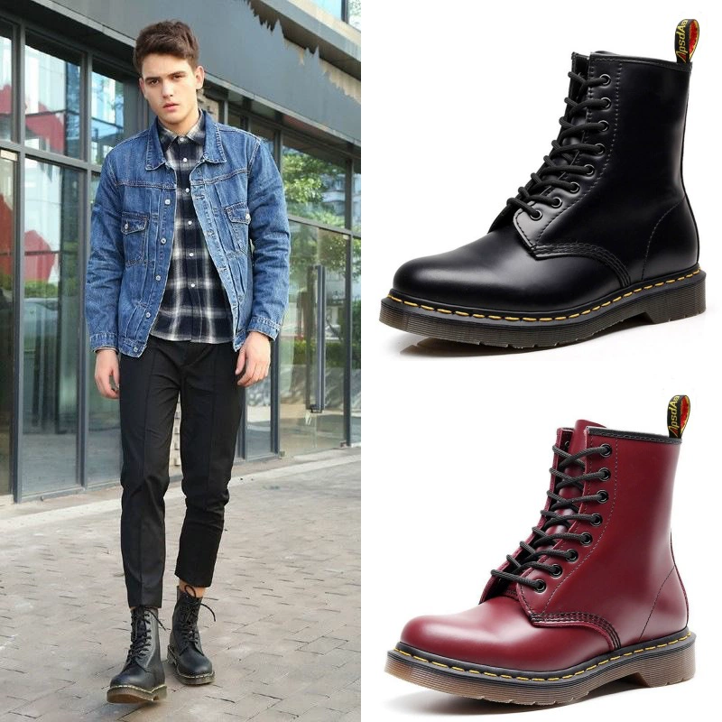 Хрустные сапоги 1460 женские сапоги с открытыми краями