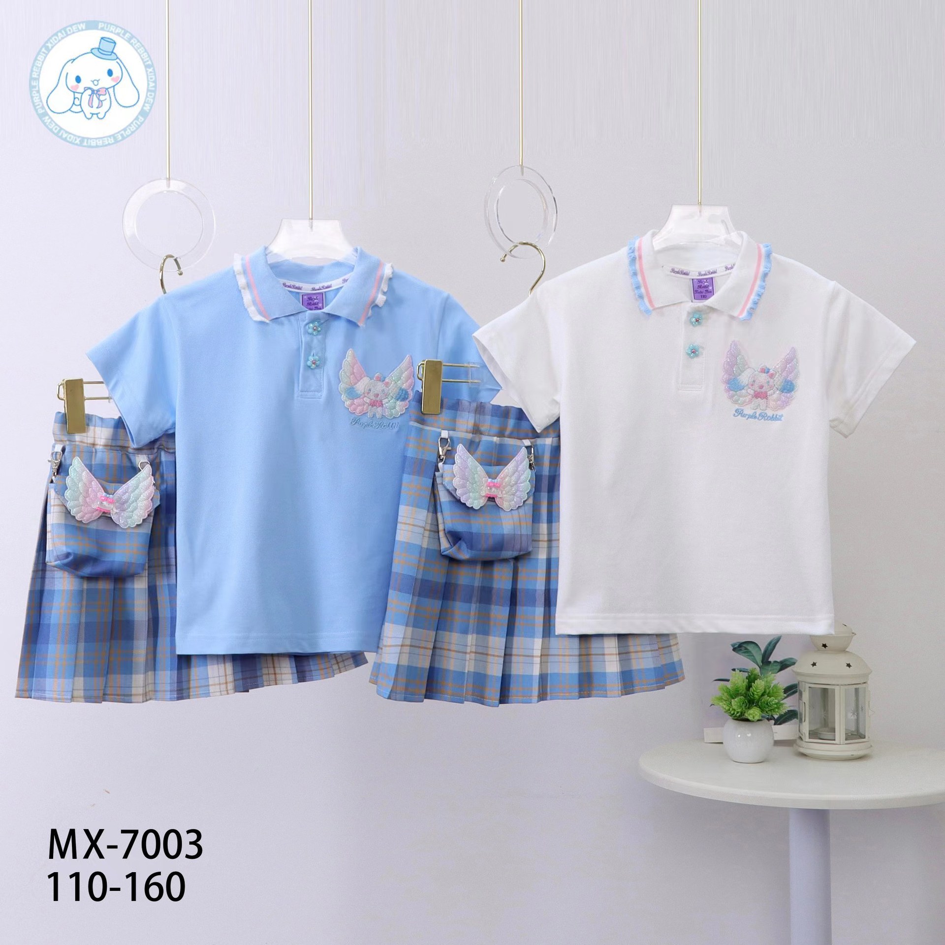 Mädchen Sanrio Polo Kragen Rock Set Sommer Für Große Kinder_voghion.com