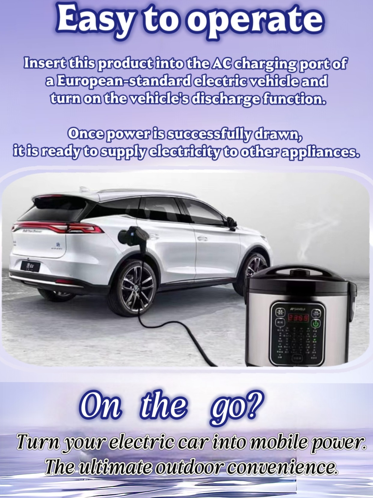 V2L New Energy Electric Vehicle Ev Discharge Gun Adapter Type2 Vehicle-End European Standard and American Standard Conversion Socket Adapter
