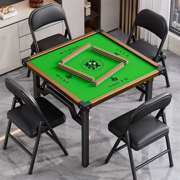 Mahjong table, game table, folding table, simple folding chair, table for playing “Guandan” (a Chinese card game), foldable table, dining table, table for playing chess