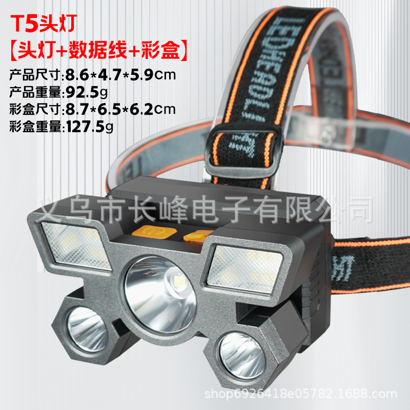Transfronterizos mini faro de luz fuerte portátil faro de emergencia lámpara magnética USB carga lámpara de trabajo linterna montada en la cabeza image 8