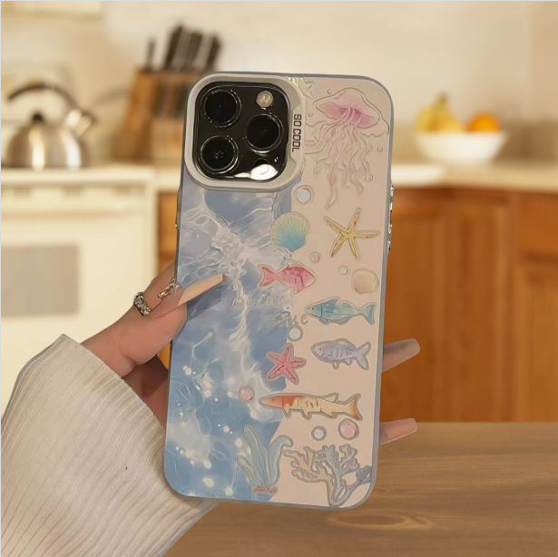 海洋生物适用苹果15Promax手机壳iPhone16可爱14创意13新款12少女|undefined