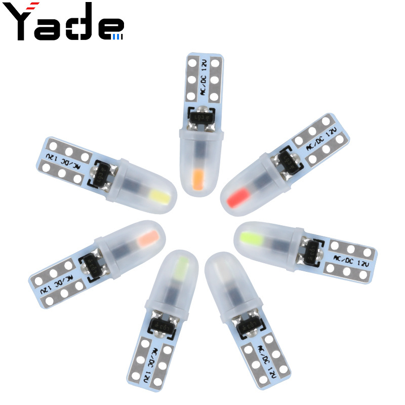 汽车led灯泡T5 2SMD 3014 3020仪表灯 中控灯 化妆灯3D散光指示灯