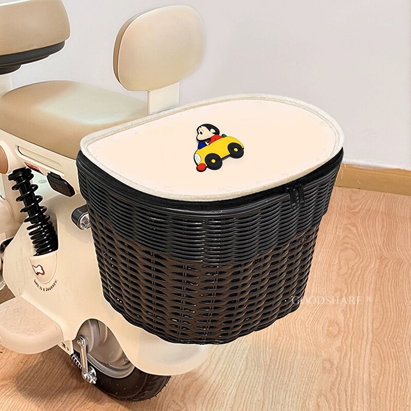 電気自動車の後部バスケット、かわいい漫画のクレヨンしんちゃんバッテリー自転車後部トランク防水|undefined