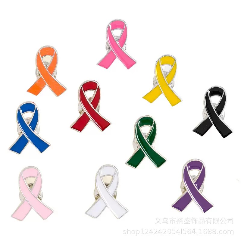 艾滋日国际符号宣传标志胸针合金滴油丝带标识徽章公益活动配饰