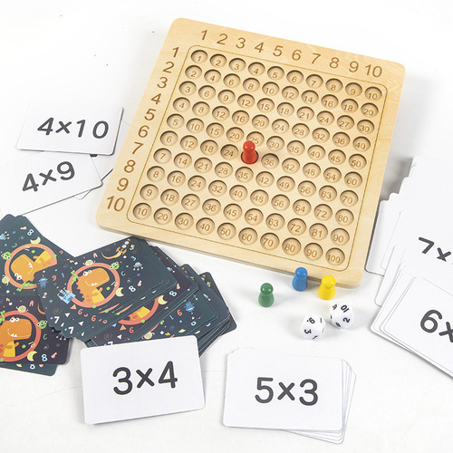 Children's multiplication table practice board game thinking training parent-child interactive toy battle reaction arithmetic game