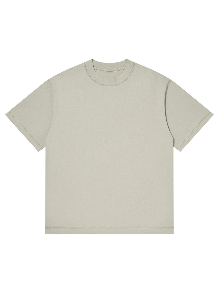 Camiseta de Verano de 230g con Sensación de Hielo, Transpirable, con Tecnología de Seda, Cuello Redondo, Manga Corta, para Hombre