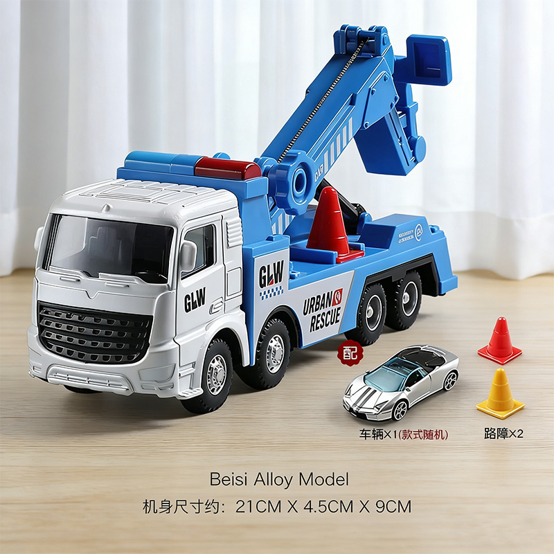 Auto de doble capa de aleación de tamaño super grande juguetes para niños camión de transporte juguetes para niños camión remolque modelo de niño