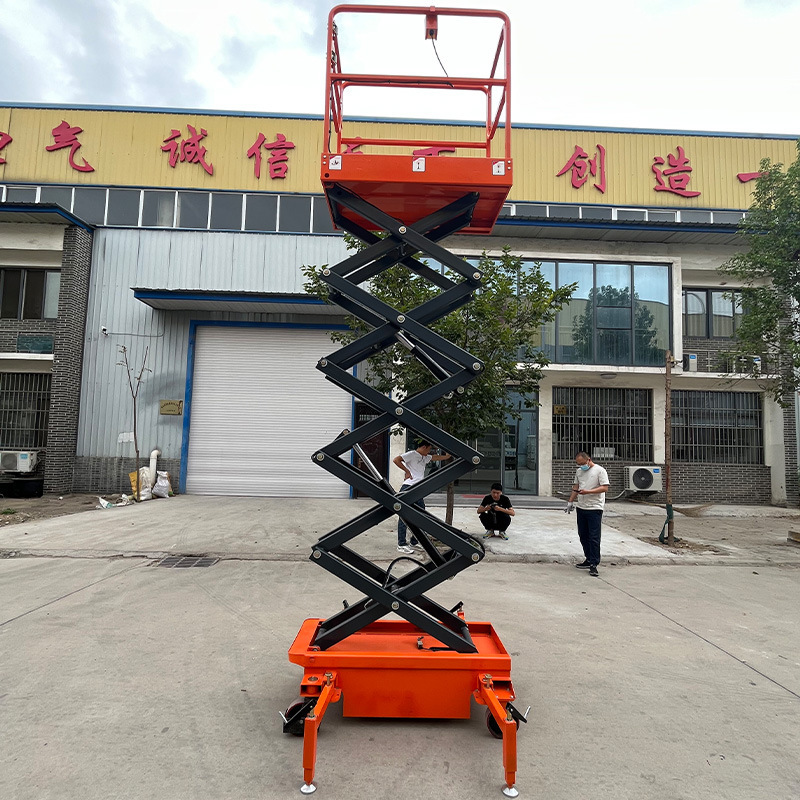 小型半電動自走式リフト、移動式シザーリフトプラットフォーム、自動高所作業車、油圧リフトテーブル|undefined
