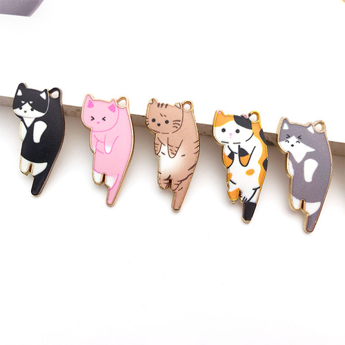20pcs 1 alloy cat drip 12 x25mm pendant earrings accessories hair cell phone accessories diy jewelry accessories