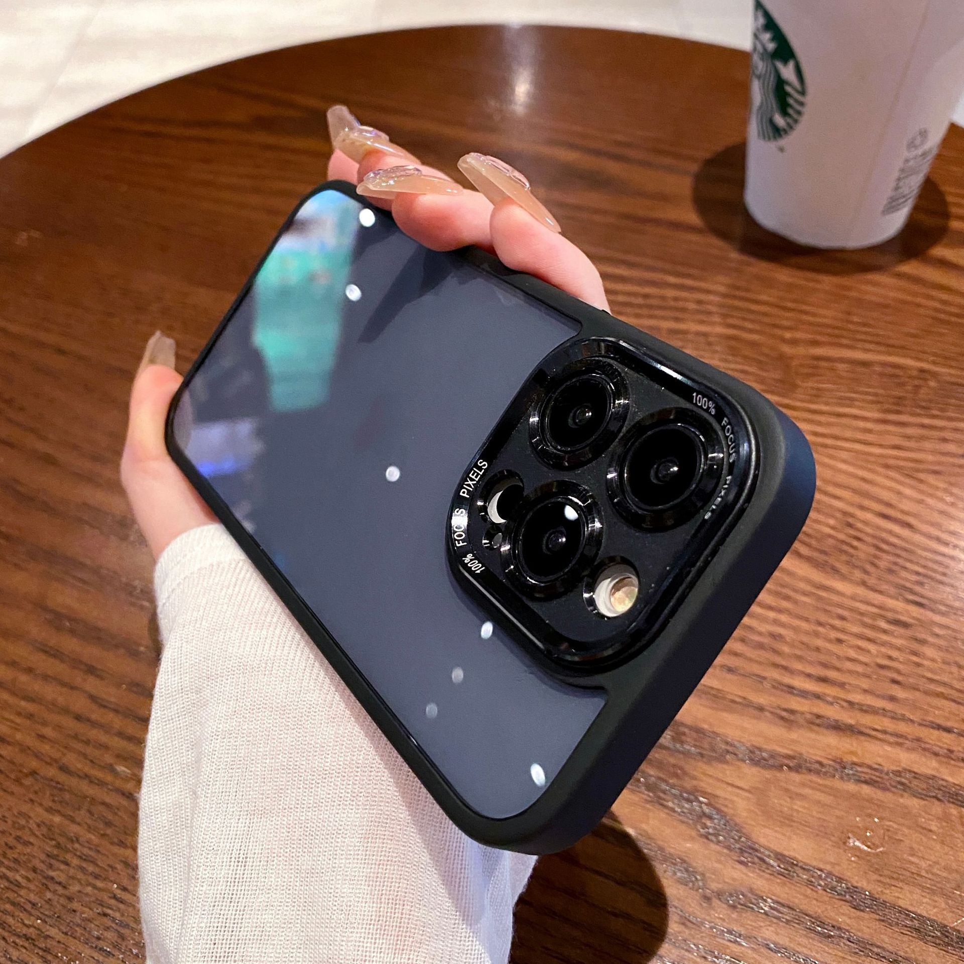 Negro-transparente-lente de metal xds