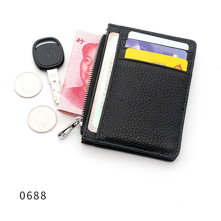Double-Sided Driver's License Multi-Card Slot Genuine Leather Zipper Card Holder First-Layer Cowhide Men's Thickeneded Accessible Luxury Women's Small Coin Purse Set