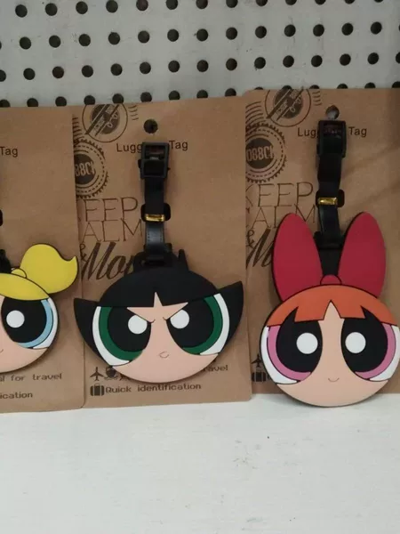 Cartoon cute flying policewoman PVC soft rubber luggage tag luggage identification small tag pendant