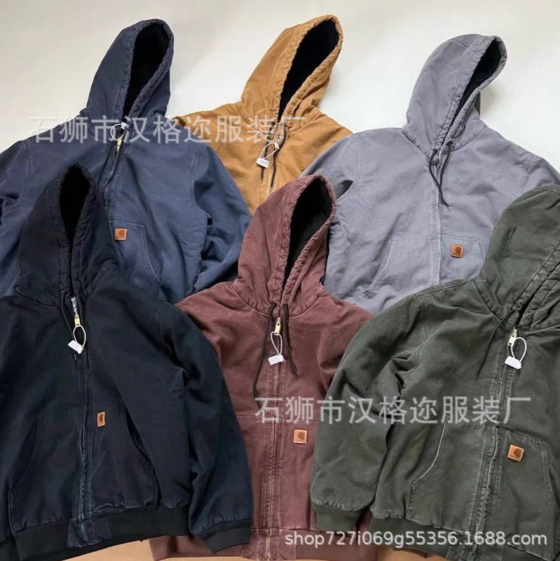 Cross-Border Foreign Trade Kaha Detroit American Retro Thickened Classic Style Canvas Washed Jacket for Men and Women