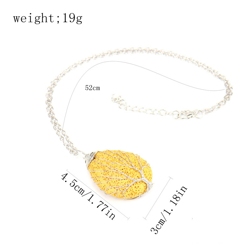 1 Piece Casual Leaf Alloy Volcanic rock Plating Womenu0027S Pendant Necklace