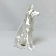 3D プリントジャーマンシェパード像幾何学的な装飾品クリエイティブ動物トレンディな誕生日プレゼントクロスボーダーホットスタイル玄関装飾