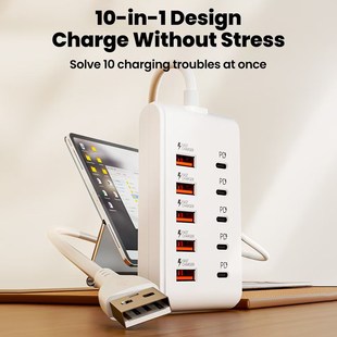 Cross-border expansion dock type-c multi-port converter splitter multi-port 10-in-1 usb conversion head 5PD5U fast charging