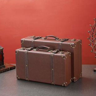 Retro Suitcase British Rose Girl Fulilian Suitcase Storage Suitcase Violet Cos Costume Props