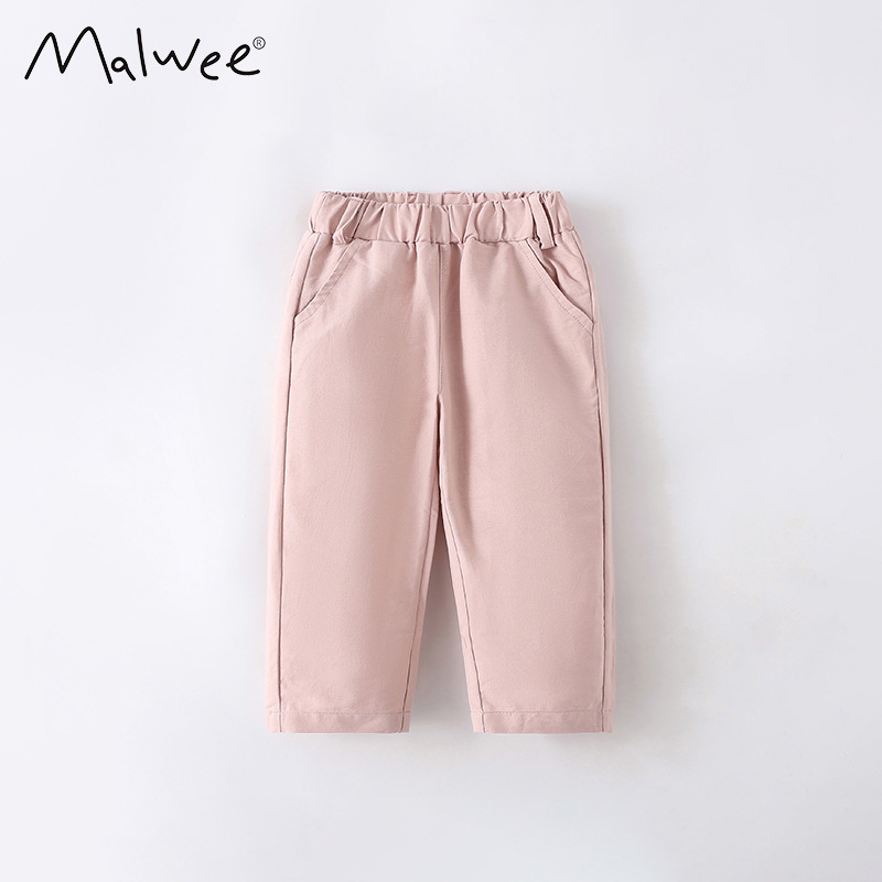 in stock malwee autumn European and American small and medium-sized girls' pants casual western style cotton pants girls wear children's pants
