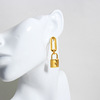Lock, advanced universal classic earrings, high-quality style, internet celebrity, light luxury style