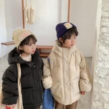 韩国童装儿童新款冬季90白鸭绒羽绒服男女童宝宝连帽面包羽绒衣服