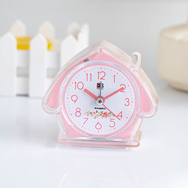 Ventas directas de fábrica simple reloj de alarma de plástico estudiante de color caramelo reloj de casa con luz clara y fácil de llevar reloj despertador