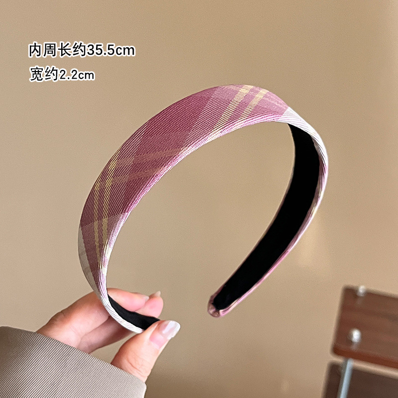 日韩气质头箍网红发卡jk少女格子发箍百搭简约外出小清新发带批发|undefined