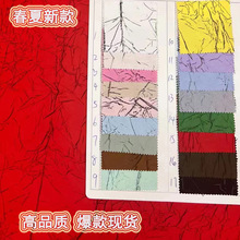 2024春夏新品3D立体压花肌理布料外套服饰面料乱皱复合压皱起泡