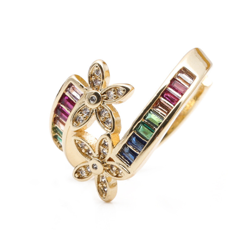 Fashion Micro-inlaid Zircon Flowers Ring display picture 2