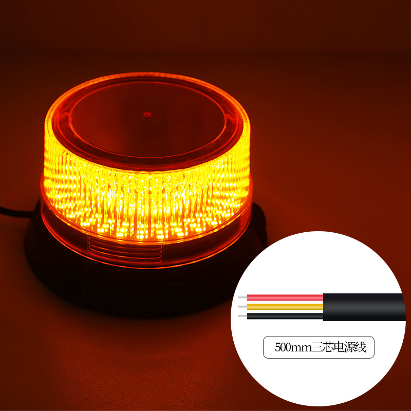 Luz de advertencia solar para automóvil, luz estroboscópica impermeable para automóvil, techo magnético, luz intermitente de advertencia de estacionamiento nocturno