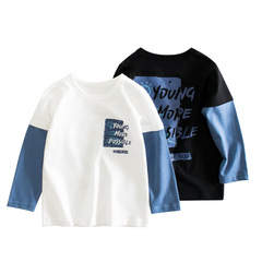 27kids brand children's clothing 2022 autumn new items Korean style children's base shirt baby clothes boy long sleeve T-shirt