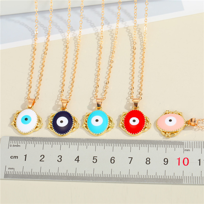 Fashion Geometric Eye Alloy Colorful Necklace Wholesale display picture 2