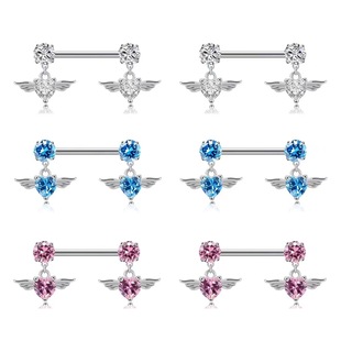 Amazon AliExpress Europe and the United States e-commerce hot angel breast ring love zircon wings breast ring cross-border spot wholesale