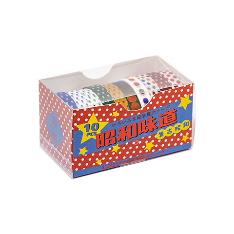 Juego de cinta de papel y conceptos básicos de ocio, notas Showa, estilo antiguo, material de cuenta manual, decoración de bricolaje, una variedad de pegatinas