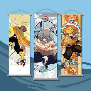 HD printing ghost killing anime two-dimensional comic show peripheral scroll hanging painting Star poster background living room decorative painting