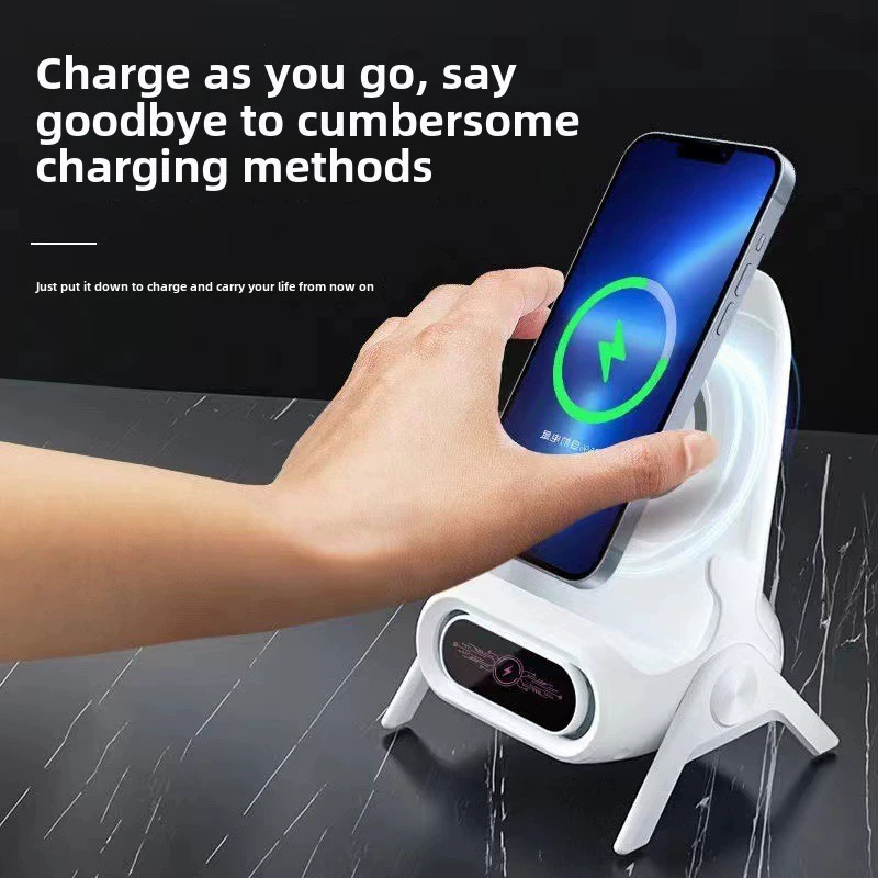 Phone holder, wireless charger, mobile phone, support frame