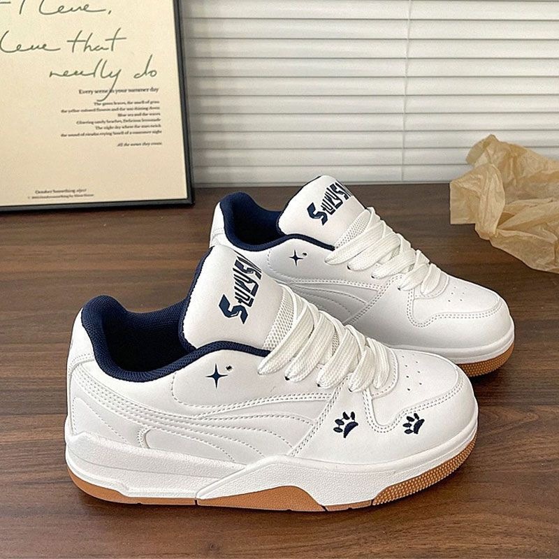 Zapatos de pan de fondo grueso de nicho original zapatos deportivos de mujer zapatos casuales de estudiantes zapatos blancos 2026 nuevos zapatos de skate