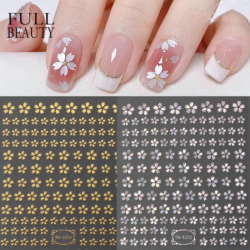 Cross-Border New Nail Art Stickers Gold Silver Cherry Blossom Lines Heart Frosted Adhesive Nail Stickers Wholesale Nail Cross-Border New Nail Art Stickers Gold Silver Cherry Blossom Lines Heart Frosted Adhesive Nail Stickers Wholesale Nail