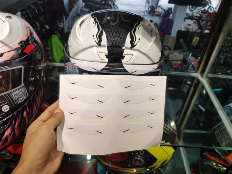 Motorcycle Helmet Visor Decal HJC Marvel Venom Sticker