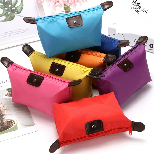 Dumpling Makeup Bag Waterproof Storage Women's Wash Bag Candy Color Gift Portable Large Capacity Storage Bag Printed logo