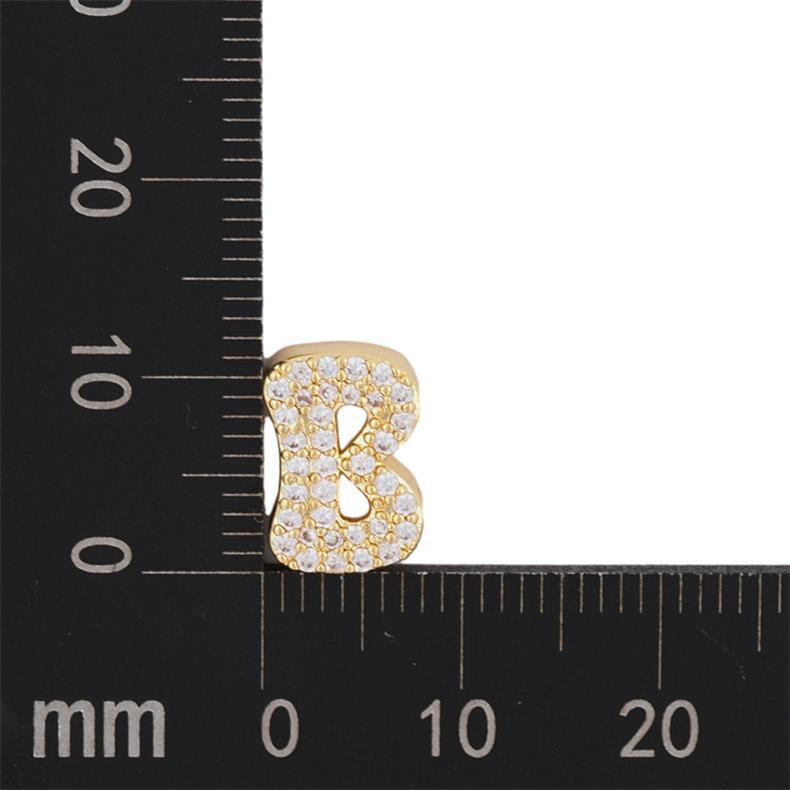 Copper Lady Plating Letter Zircon display picture 10