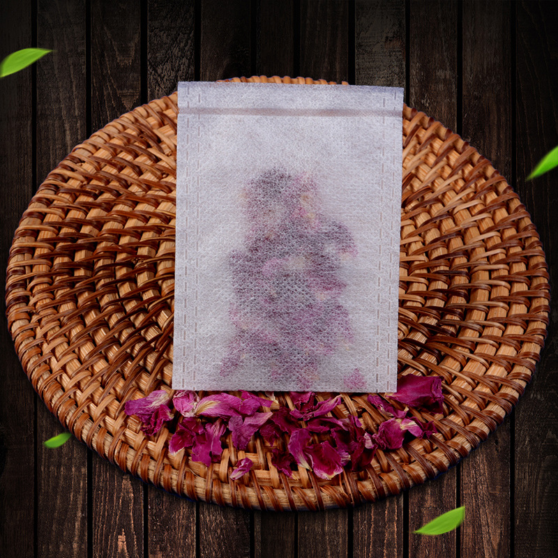 100片6-8cm平口无纺布药粉袋茶包袋一次性料包袋泡茶袋过滤袋小号