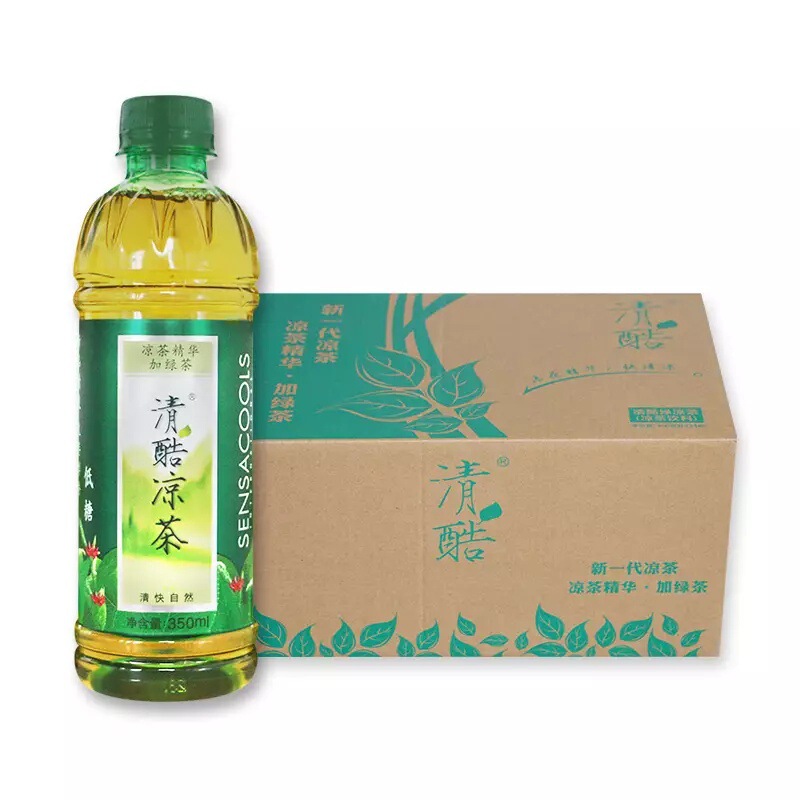 Qingkuben herbal tea low sugar and green tea beverage 350ml * 24 bottles of whole box plant herbal tea beverage
