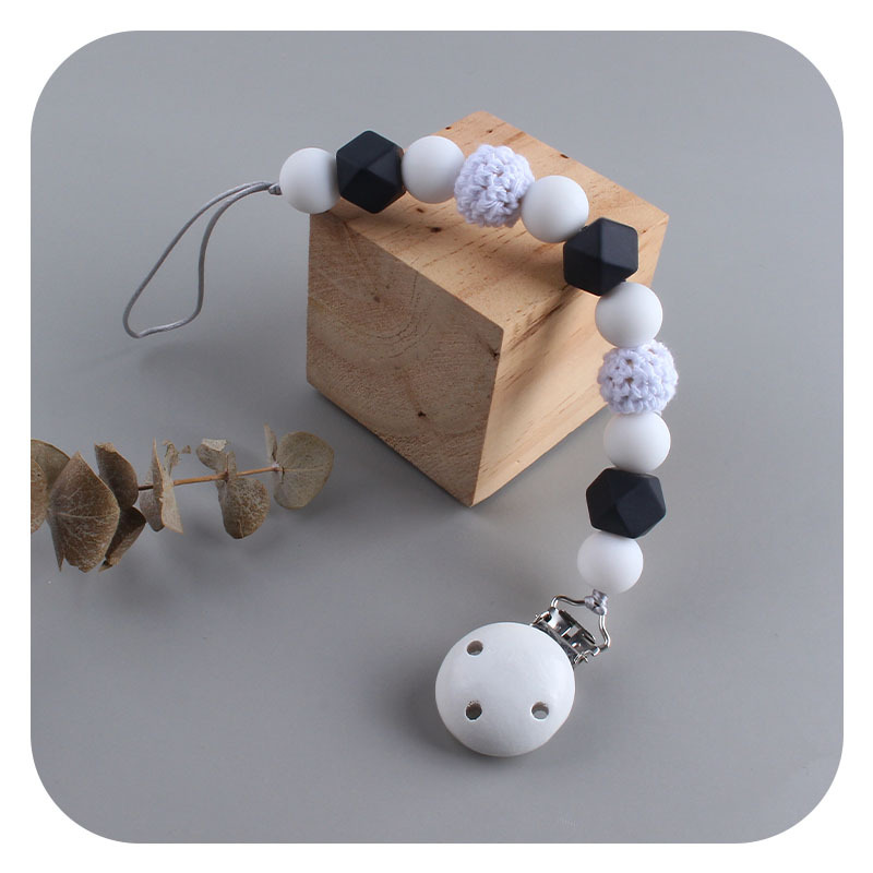 DIY bebé suministros Hemu chupete clip juguete de silicona chupete cadena bebé molar mordedor chupete cadena anti-perdida cadena