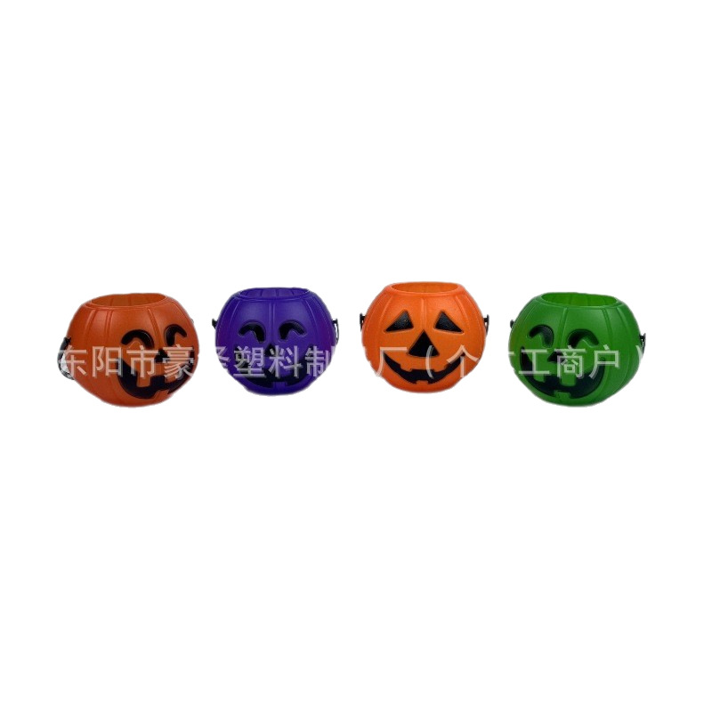 Nuevo cubo de calabaza de Halloween transfronterizo Lámpara de calabaza Lata de bruja Accesorios de disfraces de Halloween Fabricante de muebles de escritorio image 5