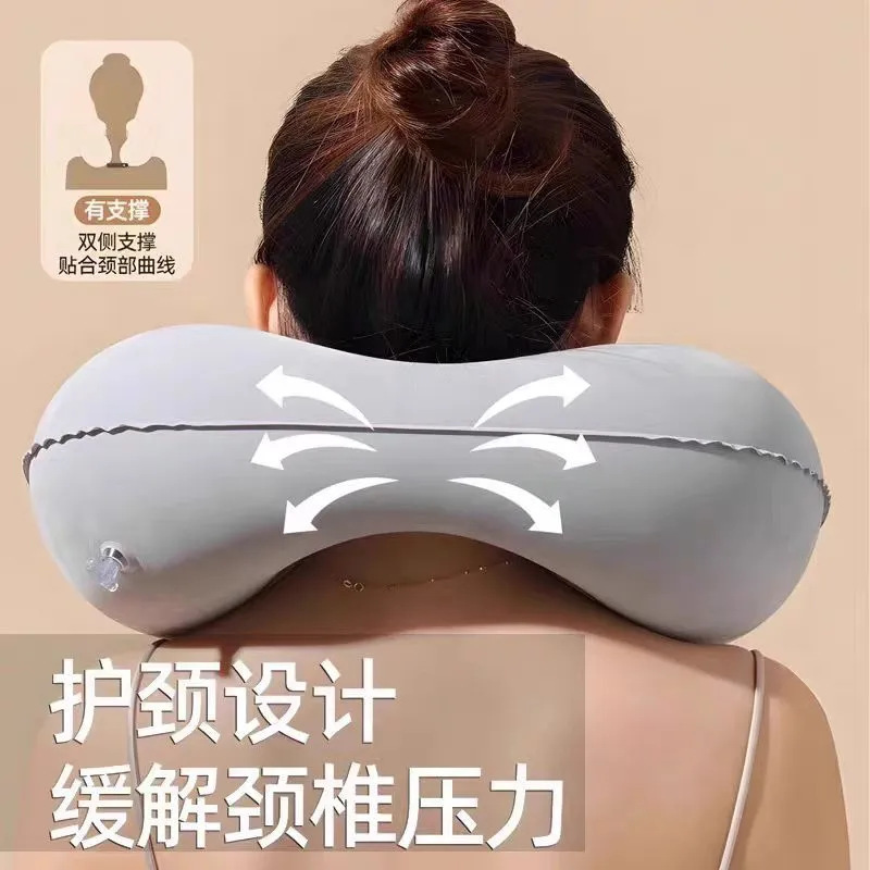 充气U型枕旅行便携颈枕坐车飞机形枕头护颈旅游神器靠脖枕护颈椎|undefined