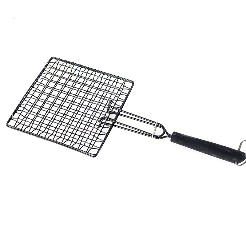 Gran por mayor transfronterizo para grados de alimentos sin contacto red de barbacoa plegable red de barbacoa portátil red de barbacoa rectangular red de pescado asado