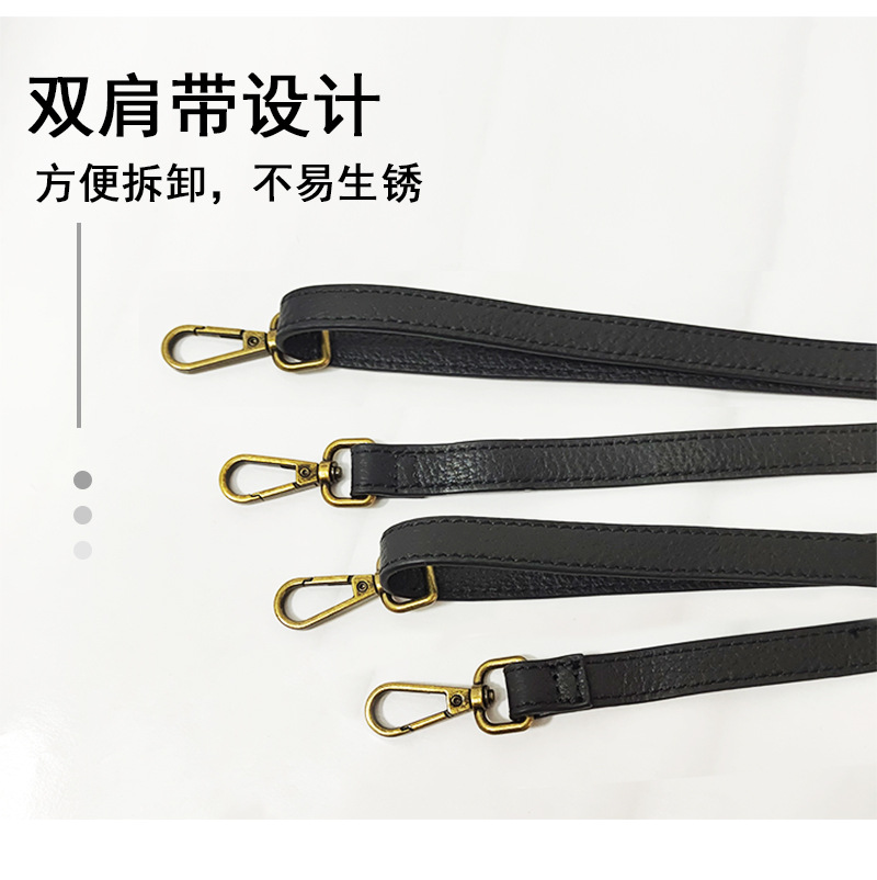 Ba lô nữ mini da bò thật họa tiết vải thiều — Màu xanh lam, Màu đen chi tiết 4