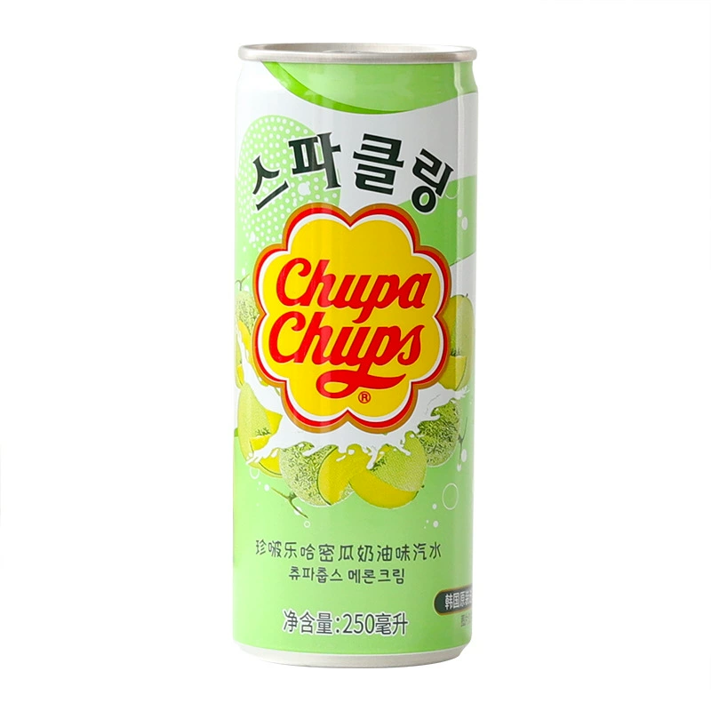 Газированный напиток (Chupa Chups) крем-клубника 250 мл, корейский стиль