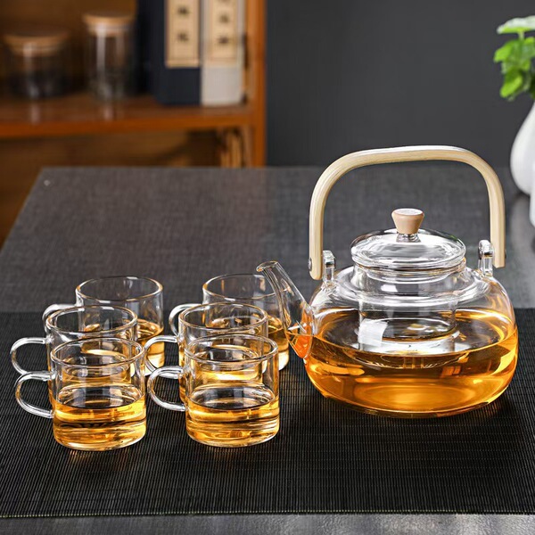 Glass teapot for home use